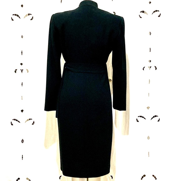 Glamorous Vintage Liz Claiborne, Wrap Dress, Black, Size 2P - Picture 6 of 7